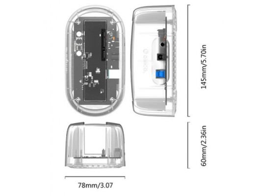ORICO 6139U3 2.5 & 3.5 inch USB 3.0 Transparent Single Bay Hard Drive Dock