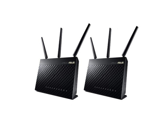 ASUS RT-AC68U AiMesh (2 pack)Dual Brand 3800MBPS Gigabit Wireless Router (8611 SQ FT Open Space)