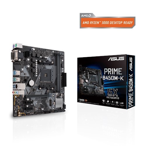 Asus PRIME B450M-K DDR4 AMD AM4 Socket Motherboard
