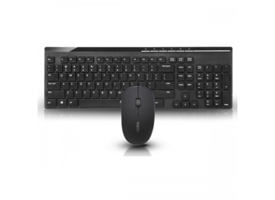 Rapoo X8100 Wireless Multimedia Keyboard & Mouse Combo Black