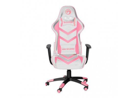 Marvo Scorpion CH-106 Adjustable Gaming Chair White Pink
