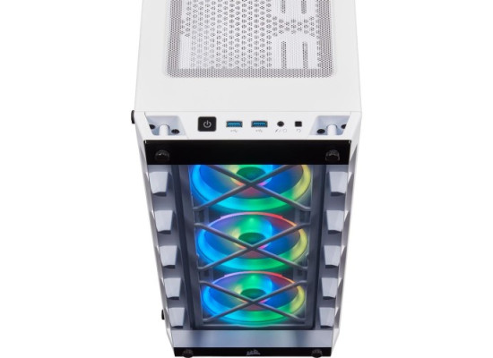 Corsair iCUE 465X RGB Mid-Tower ATX Smart Casing (White)