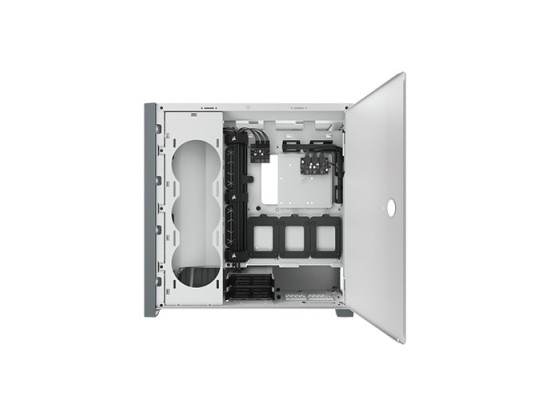 Corsair iCUE 5000X RGB Tempered Glass Mid-Tower Smart Case (White)