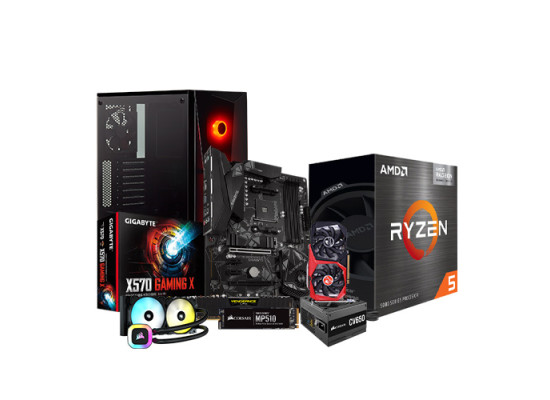 Corsair iCUE Certified PC with AMD Ryzen 5 5600X & Gigabyte X570 Gaming X Motherboard