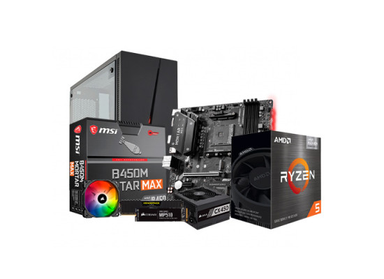 Corsair iCUE Certified PC with AMD Ryzen 5 5600G & MSI B450M MORTAR MAX Motherboard