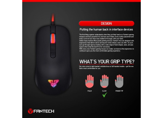 Fantech G10 Rhasta USB Gaming Mouse Black