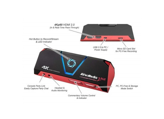 Avermedia GC513 Micro USB Full HD Live Gamer Mini Game Capture Card (Black)