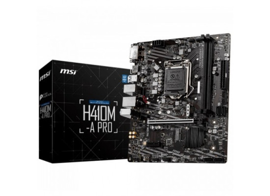 MSI H410M A Pro Intel 10th Gen Micro-ATX Motherboard