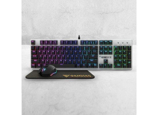 GAMDIAS HERMES E1C COMBO 3 in 1 Combo (Keyboard+Mouse+ Mouse Mat)