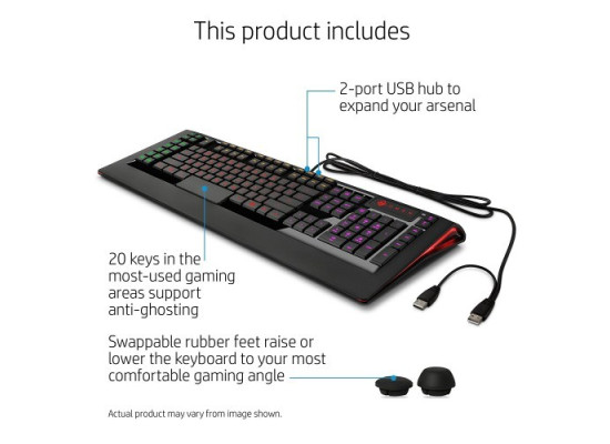HP Omen KB-0003 USB Gaming Keyboard With Steel Series