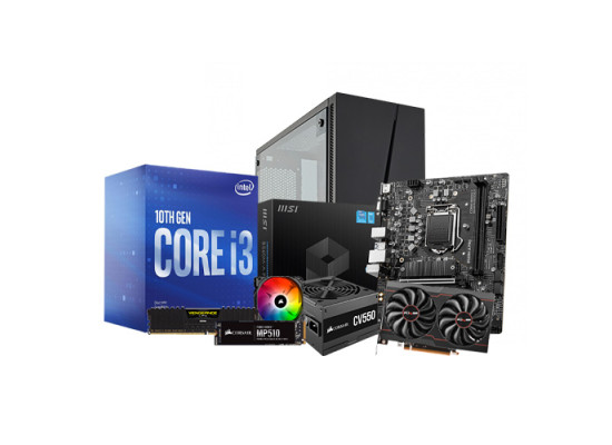 Corsair iCUE Certified PC with Intel Core i3-10100F & MSI B560M A PRO Motherboard
