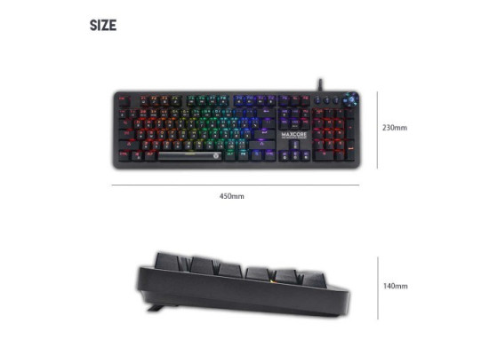 Fantech MK852 Max Core Mechanical USB Gaming Keyboard Black