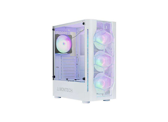 Montech X1 MESH White Tempered Glass ATX Mid-Tower Gaming Casing