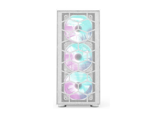 Montech X3 Mesh RGB Lighting Tempered Glass Atx Gaming Case (White)