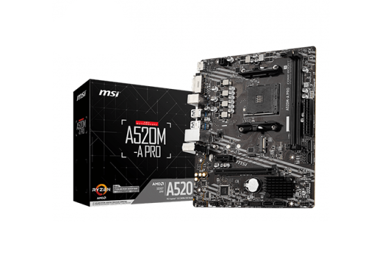 MSI A520M-A PRO AM4 AMD ATX MOTHERBOARD