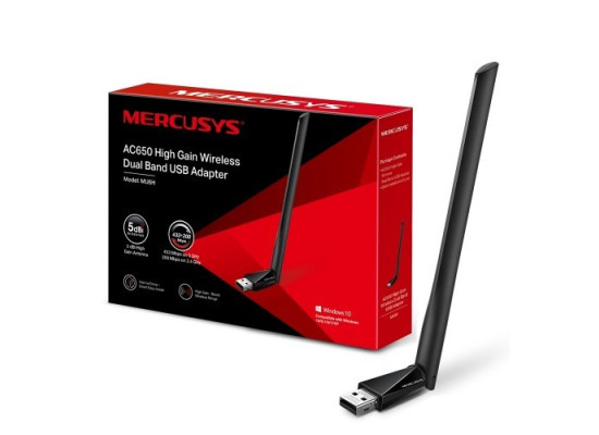 Mercusys MU6H AC650 Single Antenna High Gain Wireless Dual Band USB Lan Card