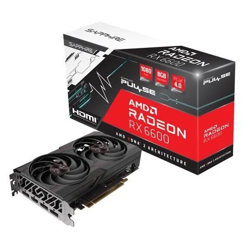 Sapphire Pulse AMD Radeon RX 6600 Gaming 8GB GDDR6 GPU
