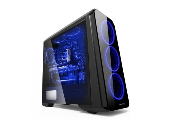 VALUE-TOP VT-760L CRYSTAL TEMPERED GLASS FULL TOWER BLUE LED ATX CASING