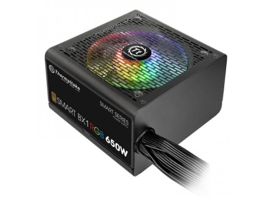 THERMALTAKE SMART BX1 RGB 650W 80 PLUS Bronze Sleeve cable flat Power Supply with 5 Years Warranty