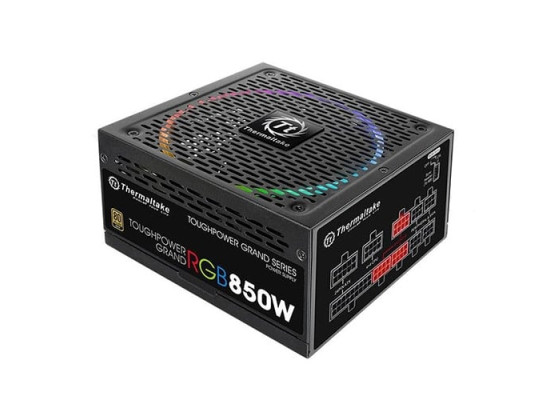 THERMALTAKE TOUGHPOWER GRAND RGB SYNC EDITION 850W FULL MODULAR 80 PLUS GOLD FLAT SLAVE CABLE POWER SUPPLY WITH 10 YEARS WARRANTY