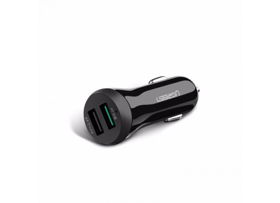 Ugreen 20757 30W Quick Charge 2.0 Dual Port USB Car Charger