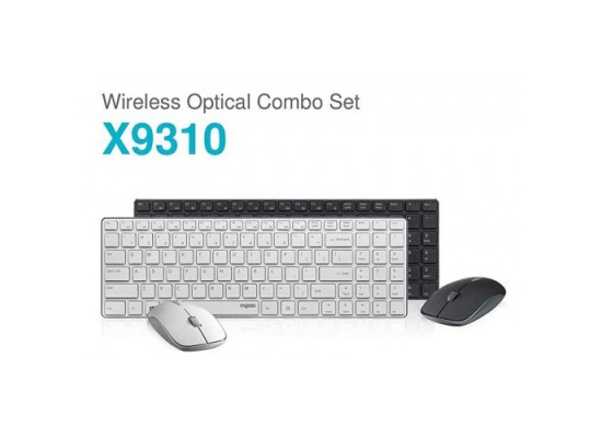 Rapoo X9310 Wireless Ultra Slim Aluminum Alloy Keyboard Mouse Combo