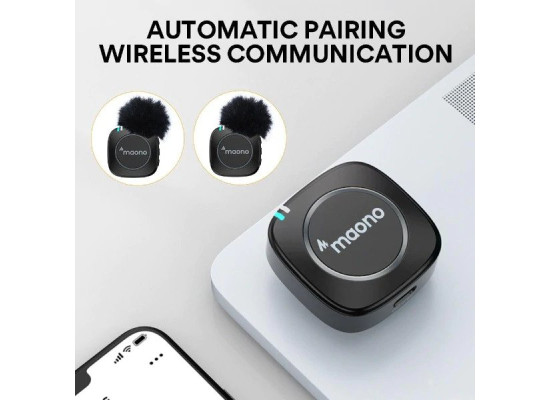 MAONO WM820 A2 Real-time Monitoring and Mute 2-Person Wireless Mic
