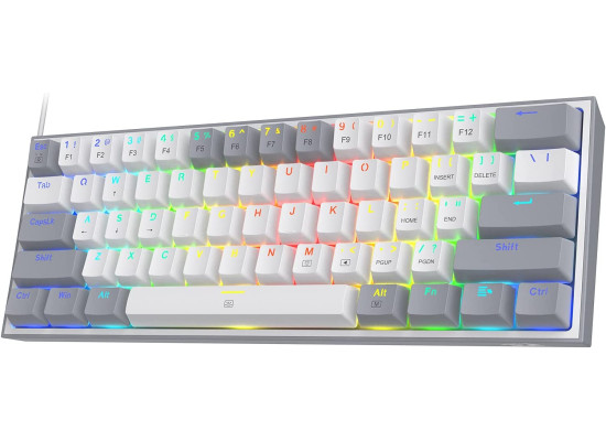 Redragon K617 FIZZ 60% Wired RGB Gaming Keyboard (white)