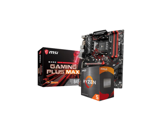 AMD RYZEN 5 5600G PROCESSOR & MSI B450 GAMING PLUS MAX AM4 AMD ATX Motherboard COMBO