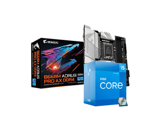 INTEL CORE I5-12500 PROCESSOR & GIGABYTE B660M AORUS PRO AX DDR4 MOTHERBOARD COMBO