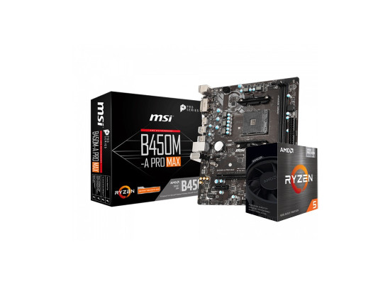 AMD RYZEN 5 PRO 4650G PROCESSOR & MSI B450M-A PRO MAX AMD AM4 Motherboard COMBO