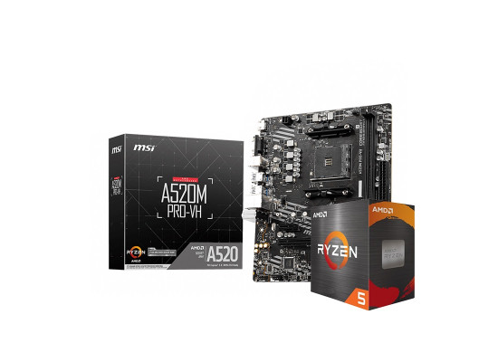 AMD RYZEN 5 4600G PROCESSOR & MSI A520M PRO-VH MOTHERBOARD COMBO