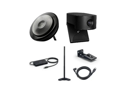 Jabra Panacast 20 Conference Camera Bundle with Table Stand, Wall Mount, Cable, Speak 750