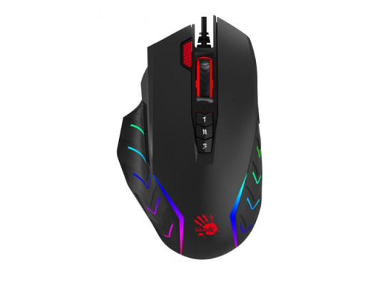A4tech Bloody J95S USB Extra Fire High Precise RGB Gaming Mouse Black
