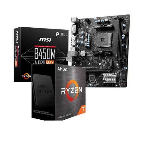 AMD Ryzen 7 5700G AM4 Processor and MSI B450M-A PRO MAX II AMD ATX MOTHERBOARD Combo