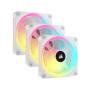 Corsair iCUE LINK QX120 RGB 3 in 1 120mm PWM White Case Fan Starter Kit with iCUE LINK System Hub
