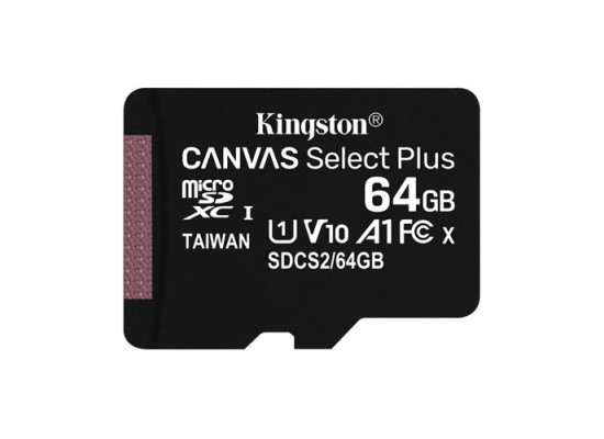 Kingston Canvas Select Plus 64GB UHS-I MicroSDXC Memory Card