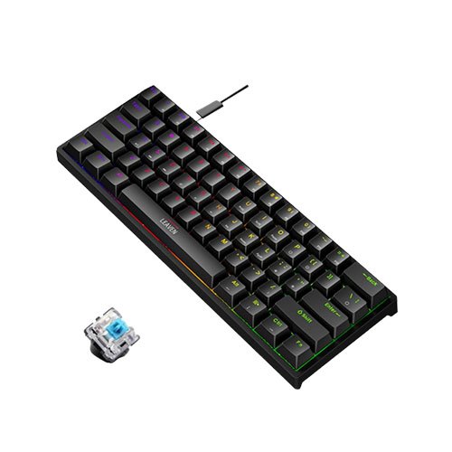 LEAVEN K620 Black Wired Mechanical Keyboard