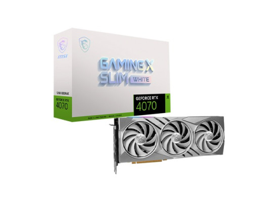 MSI GeForce RTX 4070 GAMING X SLIM WHITE 12G GDDR6X Graphics Card